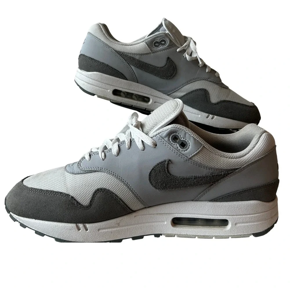 Nike Air Max 1 Sz 14 Photon Dust Smoke Grey White HM9936-001 Mesh Suede Low